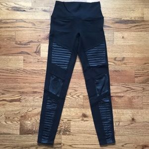 ALO black Moto High Waist leggings - Sz. Small